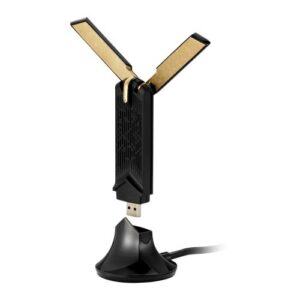 Asus (USB-AX56) AX1800 (574+1201) Wireless Dual Band Wi-Fi 6 USB Adapter, USB 3.0, OFDMA, MU-MIMO, Cradle - Image 1