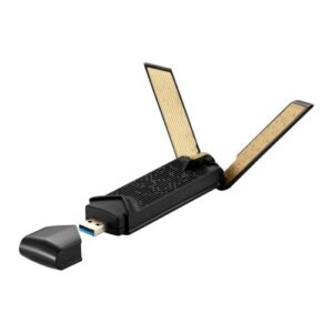 Asus (USB-AX56 No Cradle) AX1800 (574+1201) Wireless Dual Band Wi-Fi 6 USB Adapter, USB 3.0, OFDMA, MU-MIMO - Image 1