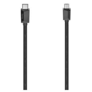 Hama USB-C Male to Micro USB Male, USB 2.0, 0.75 Metre, Black - Image 1