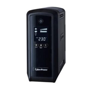 CyberPower PFC Sinewave 900VA Line Interactive Tower UPS, 540W, LCD Display, 2x UK Plug, 4x IEC, AVR Energy Saving - Image 1
