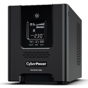 CyberPower 2200VA Line Interactive Tower Pro UPS, 1980W, LCD Display, 9x IEC, AVR Energy Saving, Hot-Swap Batteries - Image 1