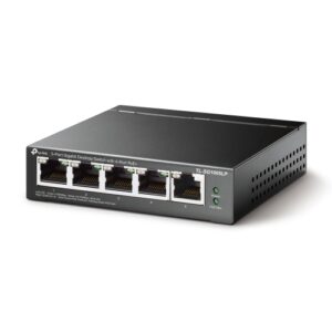 TP-LINK (TL-SG1005LP)  5-Port Gigabit Unmanaged Desktop Switch, 4-Port PoE, Intelligent Power, Steel Case - Image 1