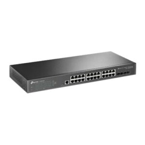 TP-LINK (SG3428X) JetStream 24-Port Gigabit L2+ Managed Switch with 4 10GE SFP+ Slots, L2+/L3, Fanless, Rackmountable - Image 1