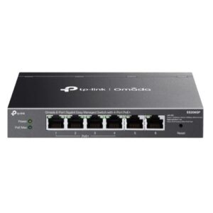 TP-LINK (ES206GP) Omada 6-Port Gigabit Easy Managed Switch with 4-Port PoE+, 6x GB Ports, Metal Casing