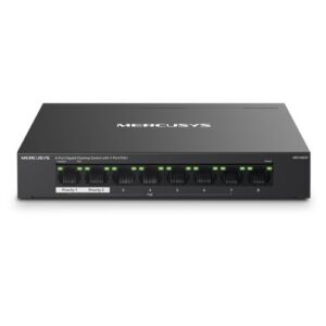 Mercusys (MS108GP) 8-Port Gigabit Desktop Switch with 7-Port PoE+, Steel Case - Image 1
