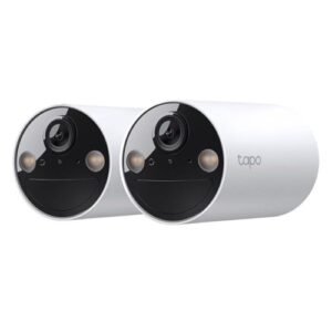 TP-LINK (TAPO C410) Smart Battery-Powered 2K Indoor/Outdoor Security Cameras (2-Pack), 6400mAh Battery, Colour Night Vision, AI Detection, Alarms, 2-Way Audio, No Hub Required - Image 1