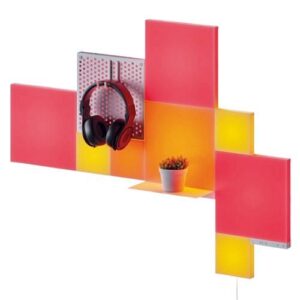 Nanoleaf RGB Blocks Combo XL Starter Kit (10-Pack), Create an Illuminated Display,  Mix of Panel Sizes, Pegboard & Shelf, Screen Mirror/Music Reaction, App/Voice/Manual Control - Image 1