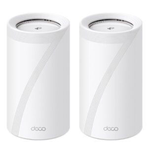 TP-LINK (DECO BE85) BE19000 Tri-Band Whole Home Mesh Wi-Fi 7 System, 2 Pack, 12-Stream, 2x 10G Ports, Multi-Link Operation, Voice Control - Image 1