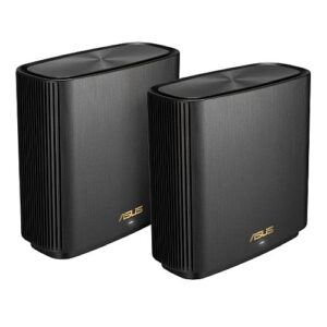Asus (ZenWiFi XT9) AX7800 Tri-Band Wi-Fi 6 Mesh System, 2 Pack, 160MHz Bandwidth, 2.5G WAN, USB, Parental Controls, Black - Image 1