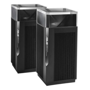 Asus (ZenWiFi Pro ET12) AXE11000 Wi-Fi 6E Tri-Band Mesh Routers, 2 Pack, AiMesh Tech, 2.5G WAN, 2.5G LAN, 2x GB LAN, Voice Control - Image 1