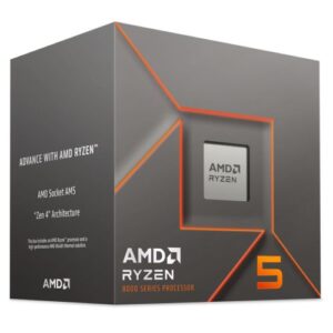 AMD Ryzen 5 8400F with Wraith Stealth Cooler, AM5, Up to 4.7GHz, 6-Core, 65W, 22MB Cache, 4nm, 8th Gen, No Graphics - Image 1