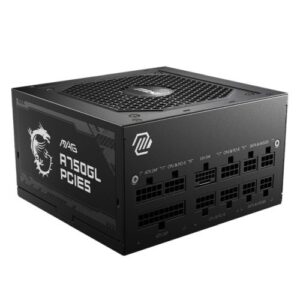 MSI 750W (MAG A750GL PCIE5) ATX 3.1 PSU, Fully Modular, 80+/Cybenetics Gold, LLC Full-Bridge, PCIe 5.1