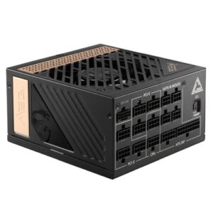MSI 1300W (MEG Ai1300P PCIE5) ATX 3.1 PSU, Fully Modular, 80+/Cybenetics Platinum, LLC Full-Bridge, PCIe 5.1 - Image 1