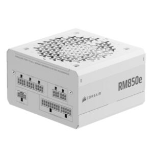 Corsair 850W RMe Series RM850e PSU, Fully Modular, Low-Noise, Cybenetics Gold, Zero RPM Mode, ATX 3.1, PCIe 5.1, White - Image 1
