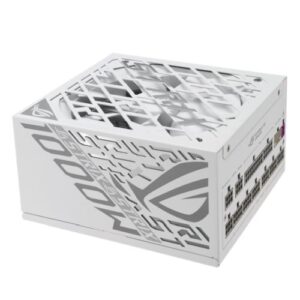 Asus ROG Strix 1000W Platinum White Edition PSU, Fully Modular, 80+ Platinum, ATX 3.1, PCIe 5.0, GaN MOSFET, Intelligent Voltage Stabilizer - Image 1