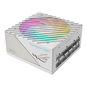 Asus 850W ROG LOKI SFX-L Platinum White Edition PSU, Small Form Factor, Fully Modular, 80+ Platinum, ATX 3.0, PCIe 5.0, RGB, ATX-to- SFX Bracket - Image 1