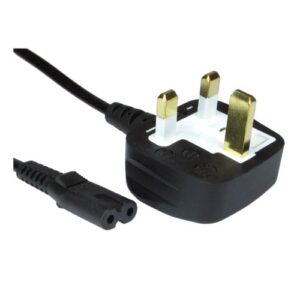 Spire UK Power Lead, Figure 8, Moulded Plug, 1.8 Metres - Image 1