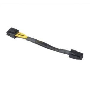 Akasa 4-pin to 8-pin ATX PSU Adapter Cable, Black Mesh Sleeve - Image 1