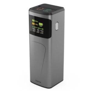 Hama High Power 200W 24000mAh Power Pack, 2x USB-C, USB-A, Fast Charging, Colour Display