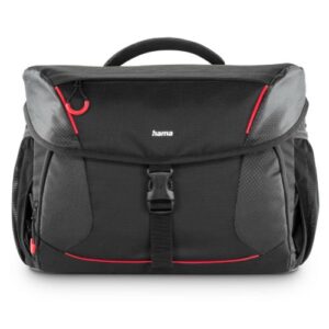 Hama Phoenix 200 Camera Bag, Multiple Pockets, Trolley Strap, Rain Protection Hood, Tripod Holders, Black, 38 x 22 x 27 cm Compartment - Image 1
