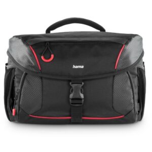 Hama Phoenix 170 Camera Bag, Multiple Pockets, Trolley Strap, Rain Protection Hood, Tripod Holders, Black, 36 x 22 x 23 cm Compartment - Image 1