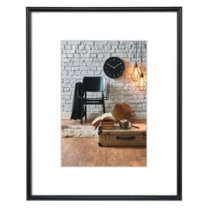 Hama Sevilla Plastic A4 Picture Frame, 15 x 20 cm Pictures, Wall Mount, Black - Image 1