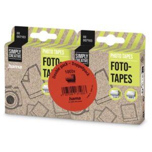 Hama Photo Tape Dispenser, Double Pack (2x 500 Tapes), Self-Adhesive - Image 1