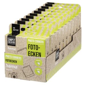 Hama Photo Corner Holder Dispensers x10 Multipack (10x 500 Corners), Self-Adhesive, Display Case - Image 1