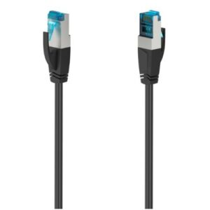 Hama CAT6a Patch Cable, S/FTP Shielded, 10 Metres, Black - Image 1