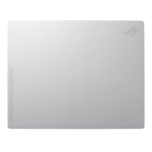 Asus ROG MOONSTONE ACE L Tempered Glass Mouse Pad, Anti-slip Silicone Base, 500 x 400 x 4 mm, White - Image 1