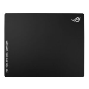 Asus ROG MOONSTONE ACE L Tempered Glass Mouse Pad, Anti-slip Silicone Base, 500 x 400 x 4 mm, Black - Image 1