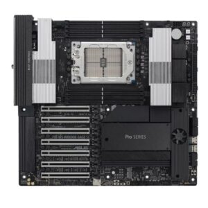 Asus PRO WS WRX90E-SAGE SE, Workstation, AMD WRX90, sTR5, EEB, 8 DDR5 ECC, Dual 10G LAN, SlimSAS, 7x PCIe5 x16, 4x M.2 - Image 1