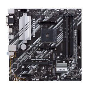 Asus PRIME B550M-A, AMD B550, AM4, Micro ATX, 4 DDR4, VGA, DVI, HDMI, PCIe4, M.2 - Image 1