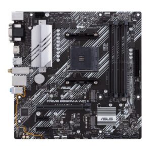Asus PRIME B550M-A WIFI II, AMD B550, AM4, Micro ATX, 4 DDR4, VGA, DVI, HDMI, Wi-Fi, PCIe4, 2x M.2 - Image 1