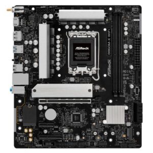 Asrock B860M-X WIFI, Intel B860, 1851, Micro ATX, 2 DDR5, HDMI, DP, Wi-Fi 6E, 2.5G LAN, 2x M.2 - Image 1