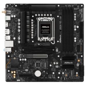 Asrock B860M PRO-A WIFI, Intel B860, 1851, Micro ATX, 4 DDR5, HDMI, DP, Wi-Fi 6E, 2.5G LAN, 3x M.2 - Image 1