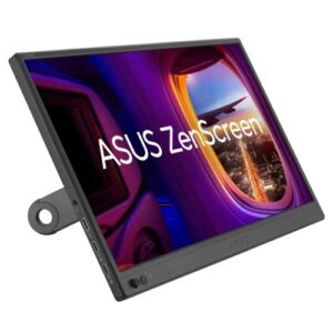 Asus 15.6" FHD IPS Portable Monitor (ZenScreen MB169CK), 1920 x 1080, USB-C, USB-powered, Ultraslim, Eye Care, Auto-Rotate, 360° Kickstand - Image 1
