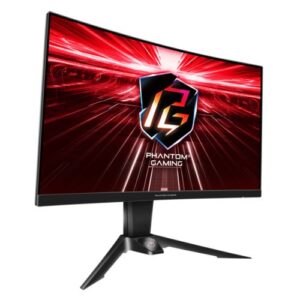 Asrock 27" QHD Curved Gaming Monitor (PG27Q15R2A), 2560 x 1440, 1ms, 2 HDMI, DP, 165Hz, VESA - Image 1