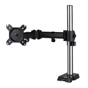 ARCTIC Z1 Gen 3 Single Monitor Arm with 4-Port USB 2.0 Hub, up to 43" Monitors / 49" Ultrawide, 180° Swivel, 360° Rotation