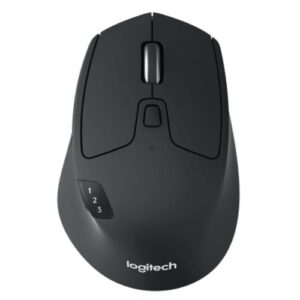 Logitech M720 Triathlon Wireless Optical Mouse, Easy Device Switch, 1000 DPI, 8 Buttons, Hyper Fast Scroll, Black - Image 1