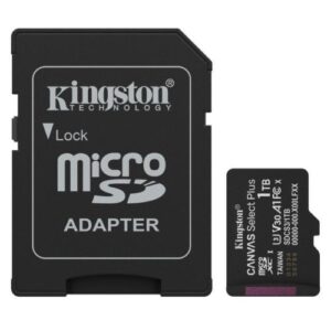 Kingston 1TB Canvas Select Plus Gen3 MicroSDXC Card with SD Adapter, UHS-I Class 10, U3, V30, A1 App Performance, 150MB/s