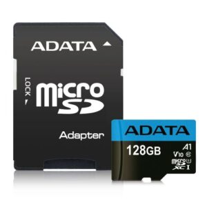 ADATA 128GB Premier MicroSDXC Card with SD Adapter, UHS-I Class 10, A1 App Performance, 85MB/s