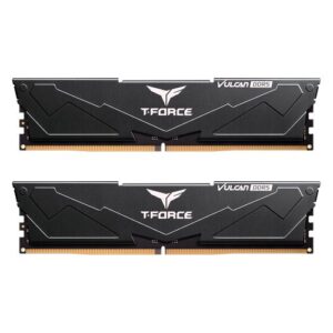Team T-Force Vulcan 32GB Kit (2 x 16GB), DDR5, 6000MHz (PC5-48000), CL38, ECC, AMD EXPO & Intel XMP 3.0, PMIC, DIMM Memory, Black - Image 1