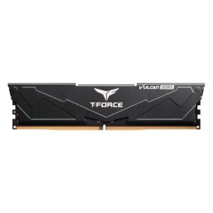 Team T-Force Vulcan 16GB, DDR5, 6000MHz, CL38, ECC, AMD EXPO & Intel XMP 3.0, PMIC, DIMM Memory, Black, OEM (Anti Static Bag) - Image 1