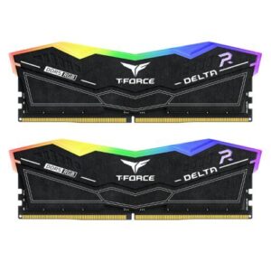 Team T-Force Delta RGB 32GB Kit (2 x 16GB), DDR5, 7200MHz (PC5-57600), CL34, ECC, AMD EXPO & XMP 3.0, PMIC, DIMM Memory, Black - Image 1