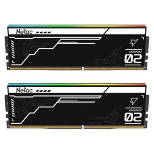 Netac Shadow II RGB Black 32GB Kit (2 x 16GB), DDR5, 5600MHz, CL40, AMD EXPO & Intel XMP 3.0, ECC, PMIC, DIMM Memory - Image 1