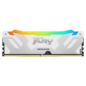 Kingston Fury Renegade RGB 32GB, DDR5, 6400MHz, CL32, 1.4V, ECC, XMP 3.0, PMIC, DIMM Memory, White - Image 1