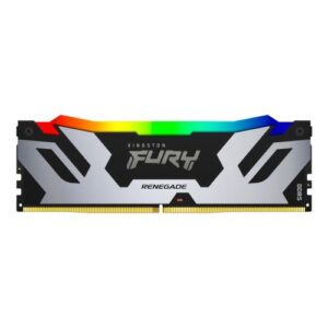 Kingston Fury Renegade RGB 16GB, DDR5, 7200MHz, CL38, 1.45V, ECC, XMP 3.0, PMIC, DIMM Memory, Black/Silver - Image 1