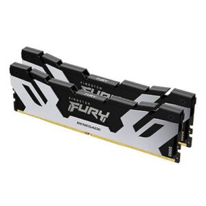 Kingston Fury Renegade 32GB Kit (2 x 16GB), DDR5, 6400MHz, CL32, 1.4V, ECC, XMP 3.0, PMIC, DIMM Memory, Black/Silver - Image 1