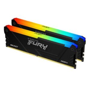 Kingston Fury Beast RGB 32GB Kit (2 x 16GB), DDR4, 3200MHz (PC4-25600), CL16, XMP, DIMM Memory - Image 1